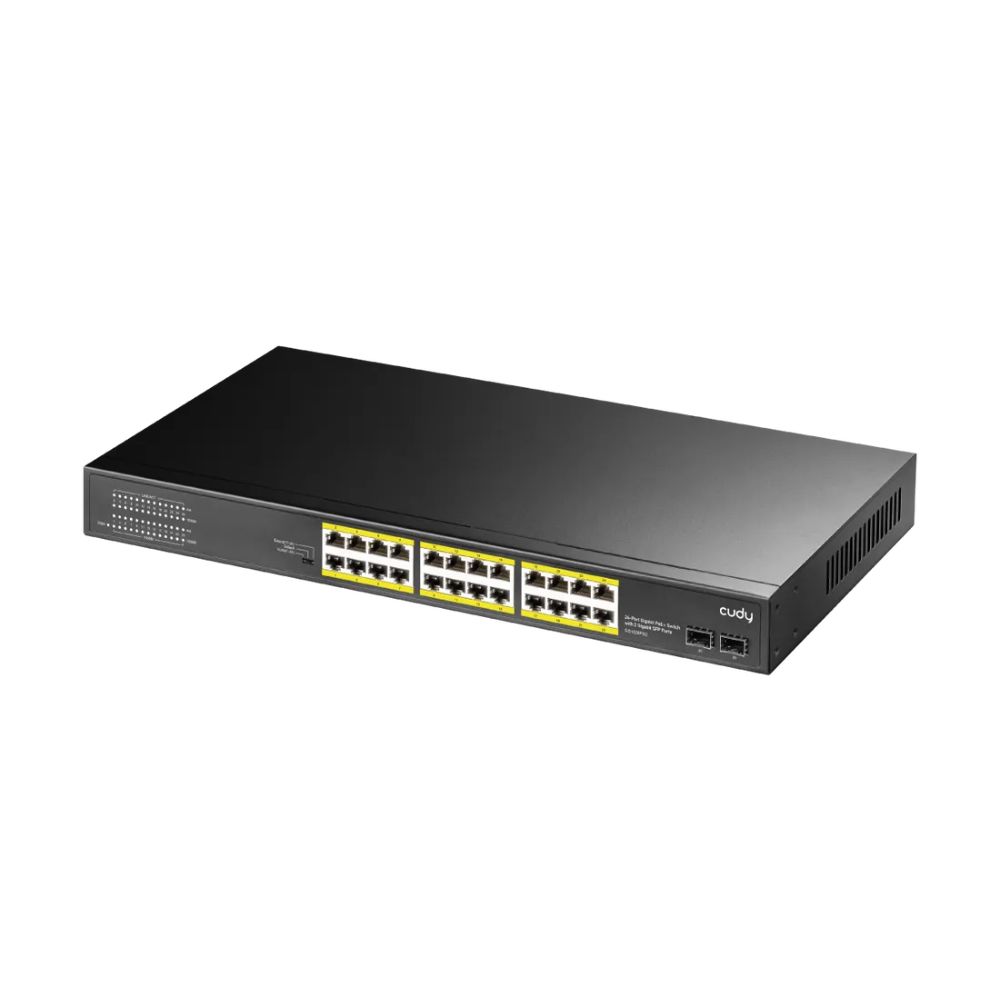 CUDY 24-PORT GIGABIT PoE(300watts) + Switch CUDY GS1028PS2