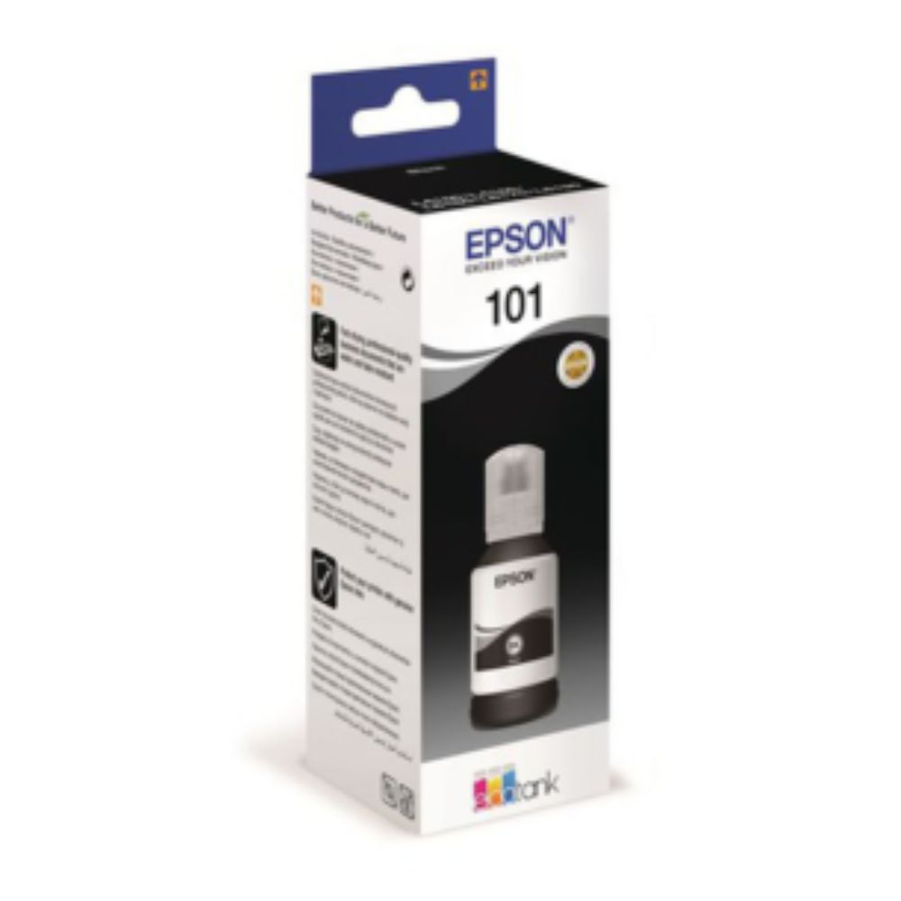 EPSON 101 Black Ink Bottle for L4150, L4160, L6160, L6170, L6176, L6190 - 127ml - C13T03V14A