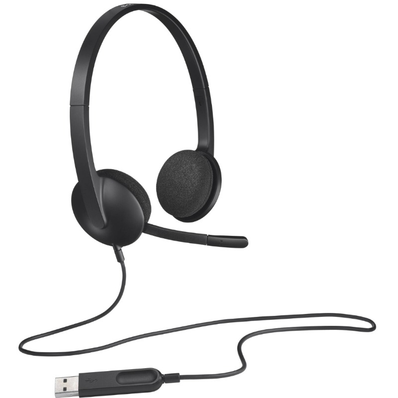 Logitech H340 USB-A Headset - Black - 981-000475