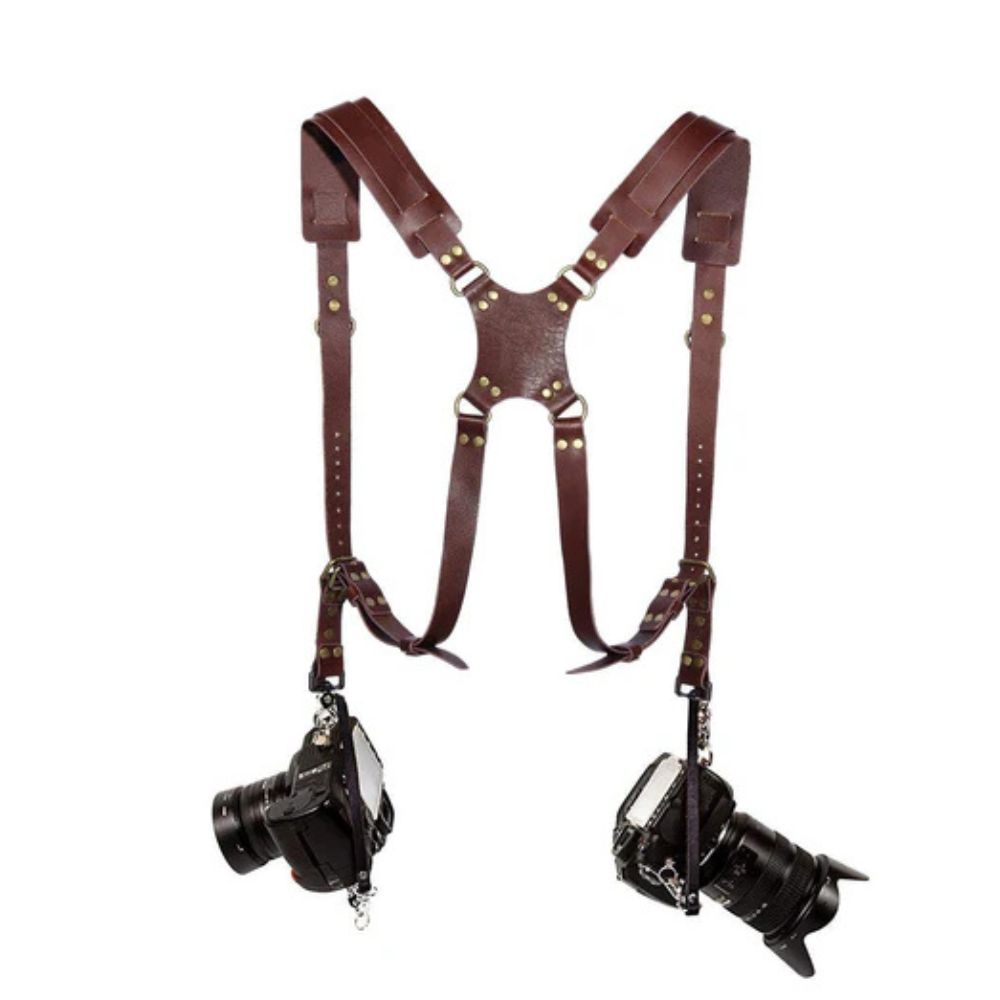 MSHIPI DOUBLE LEATHER CAMERA STRAP