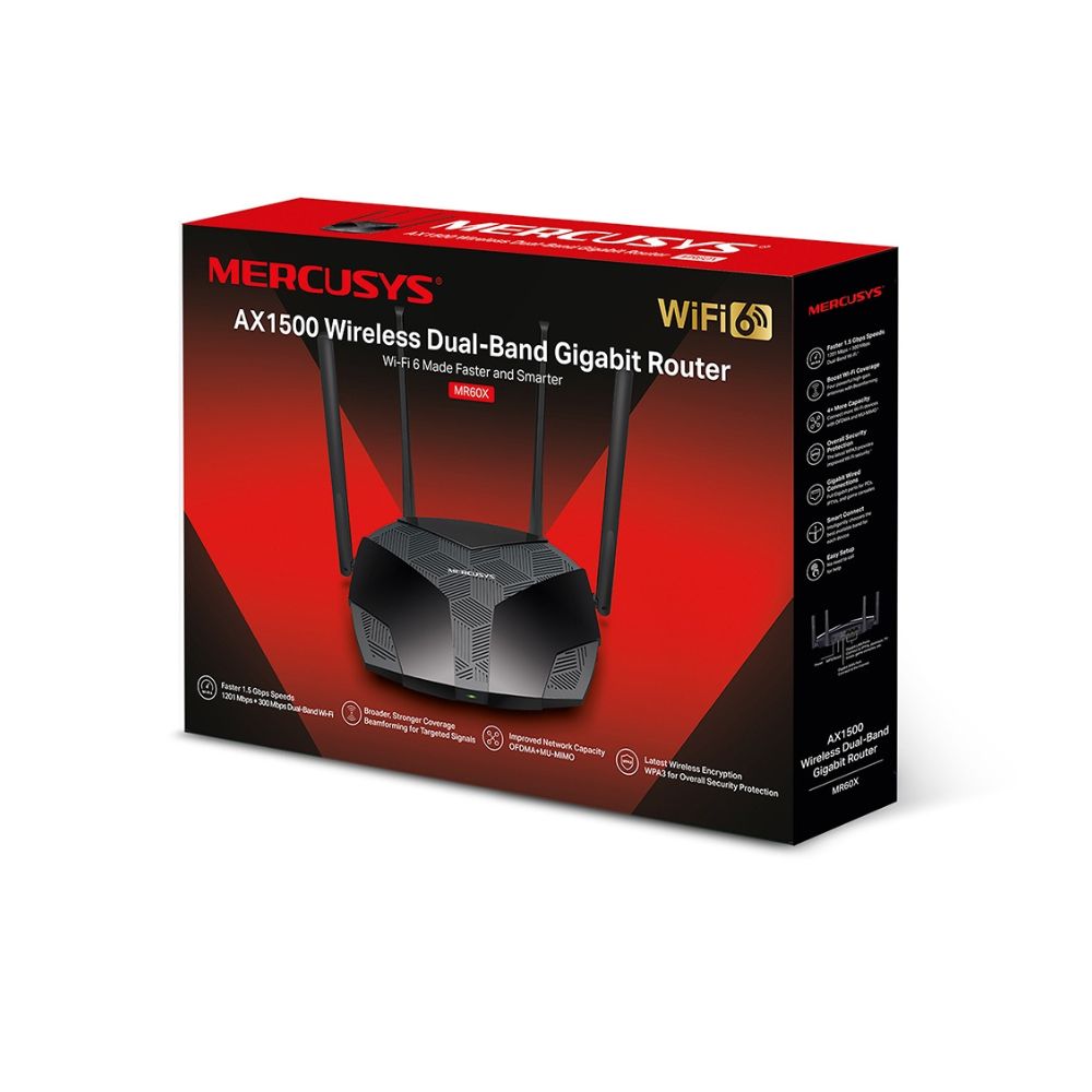 Mercusys MR60X AX1500 Dual-Band Wi-Fi 6 Router