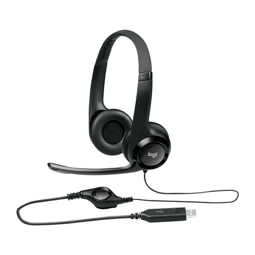 Logitech H390 USB-C Headset - Black - 981-001576