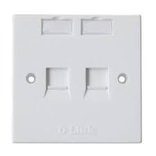 D-Link NFP-0WHI21 Dual Faceplate with Shutter & ID Plate – White