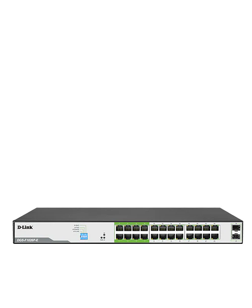 D-Link DGS-F1026P 24-Port Gigabit 250m PoE Switch with 2 SFP Ports