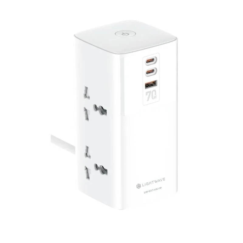 Lightwave Extension Socket- 3 Metres 4WAY 70w 2500w LW EXT 43U