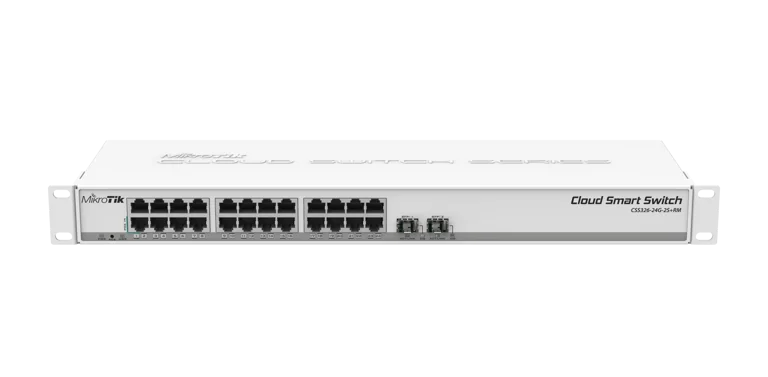MikroTik CRS326-24G-2S+RM 24 Gigabit Port Switch with 2 x SFP+ Cages