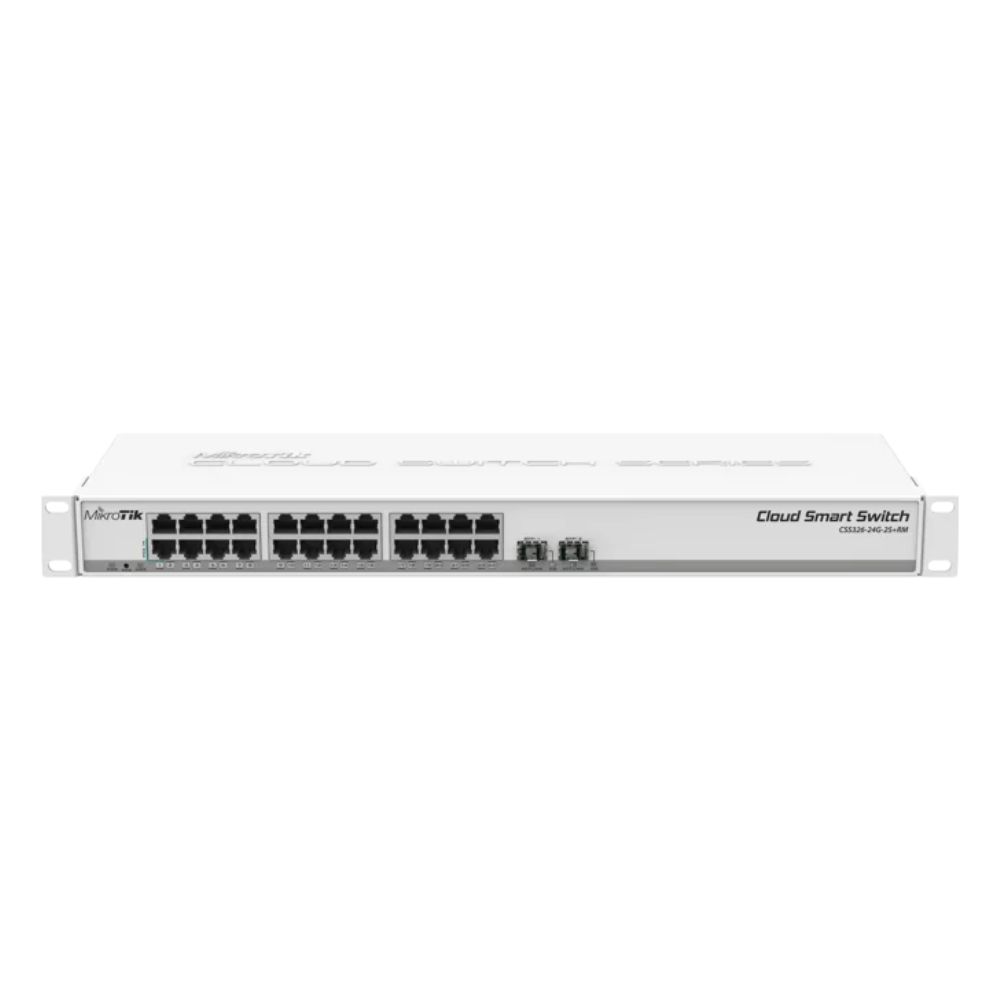 MikroTik CRS326-24G-2S+RM 24 Gigabit Port Switch with 2 x SFP+ Cages