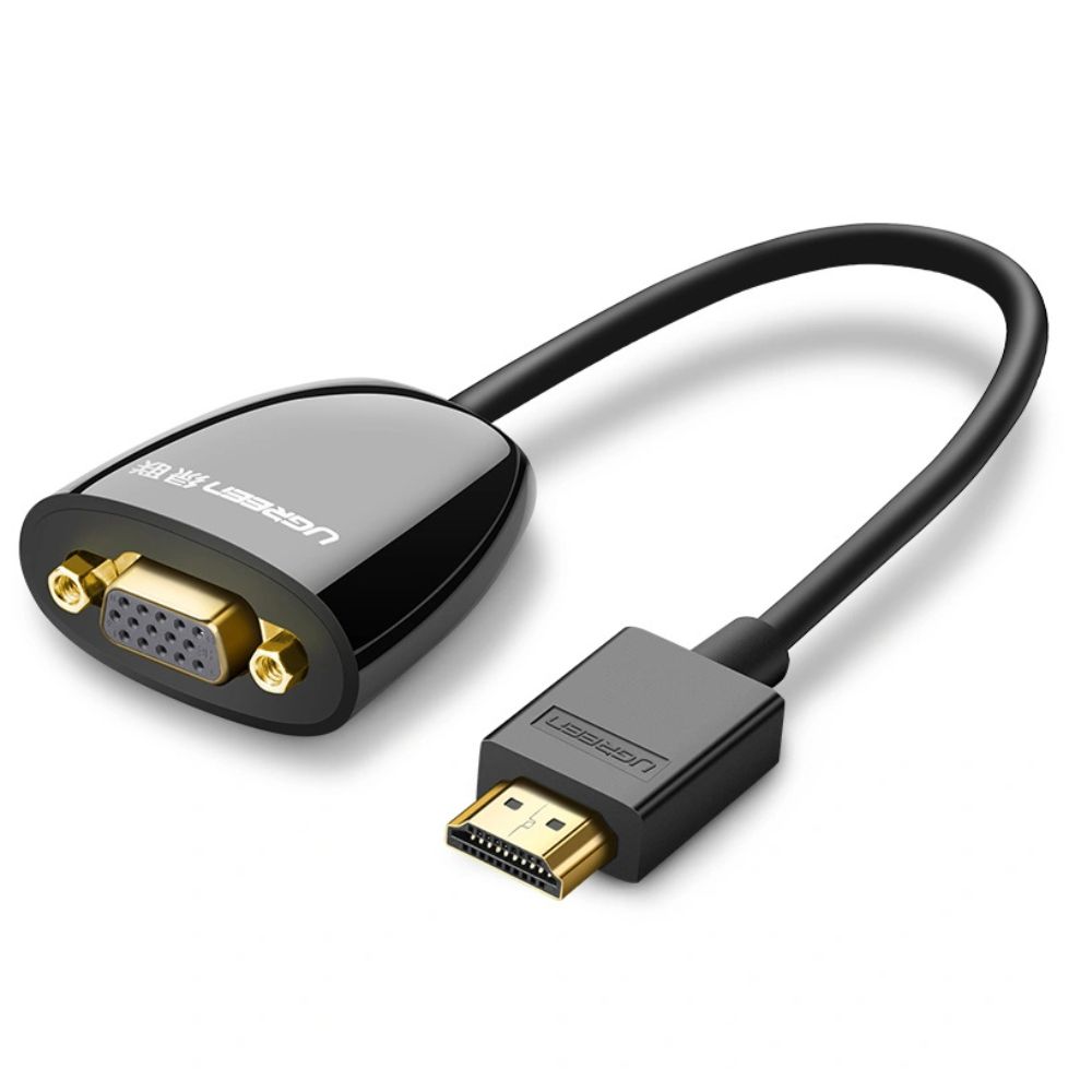 UGREEN MM105 HDMI to VGA Converter without Audio - Black - 40253