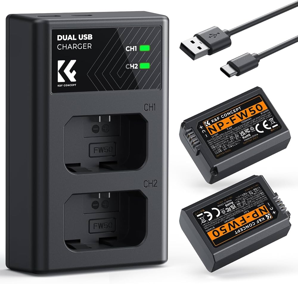 K&F NP-FW50 DUAL CHARGER-KF28.0009V1