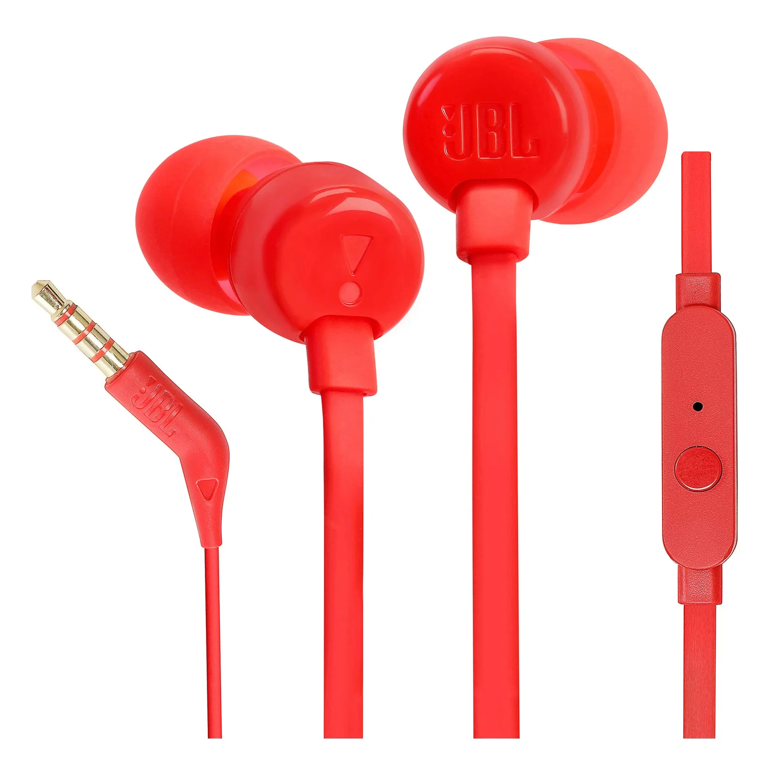 JBL TUNE 110 Earphones Red - JBLT110RED