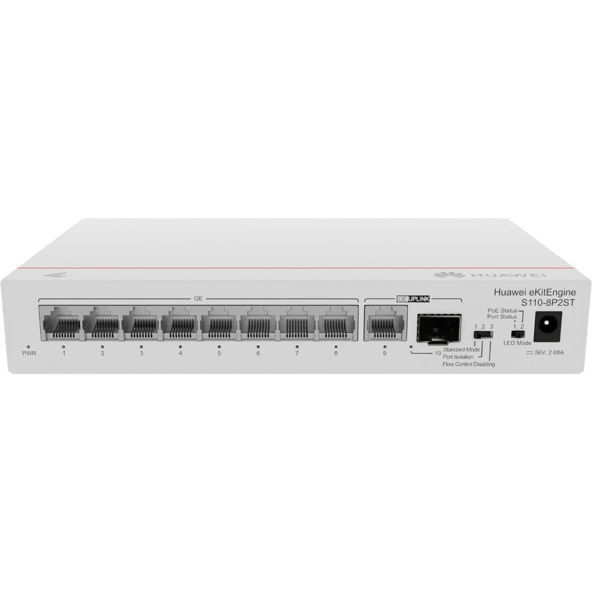 Huawei S110-8P2ST PoE 8-Port Gigabit Network Switch-8*10/100/1000 BASE-T Ports