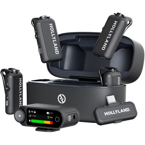 Hollyland LARK MAX 2 Combo 4-Person Wireless Microphone System - Gallery Image 1