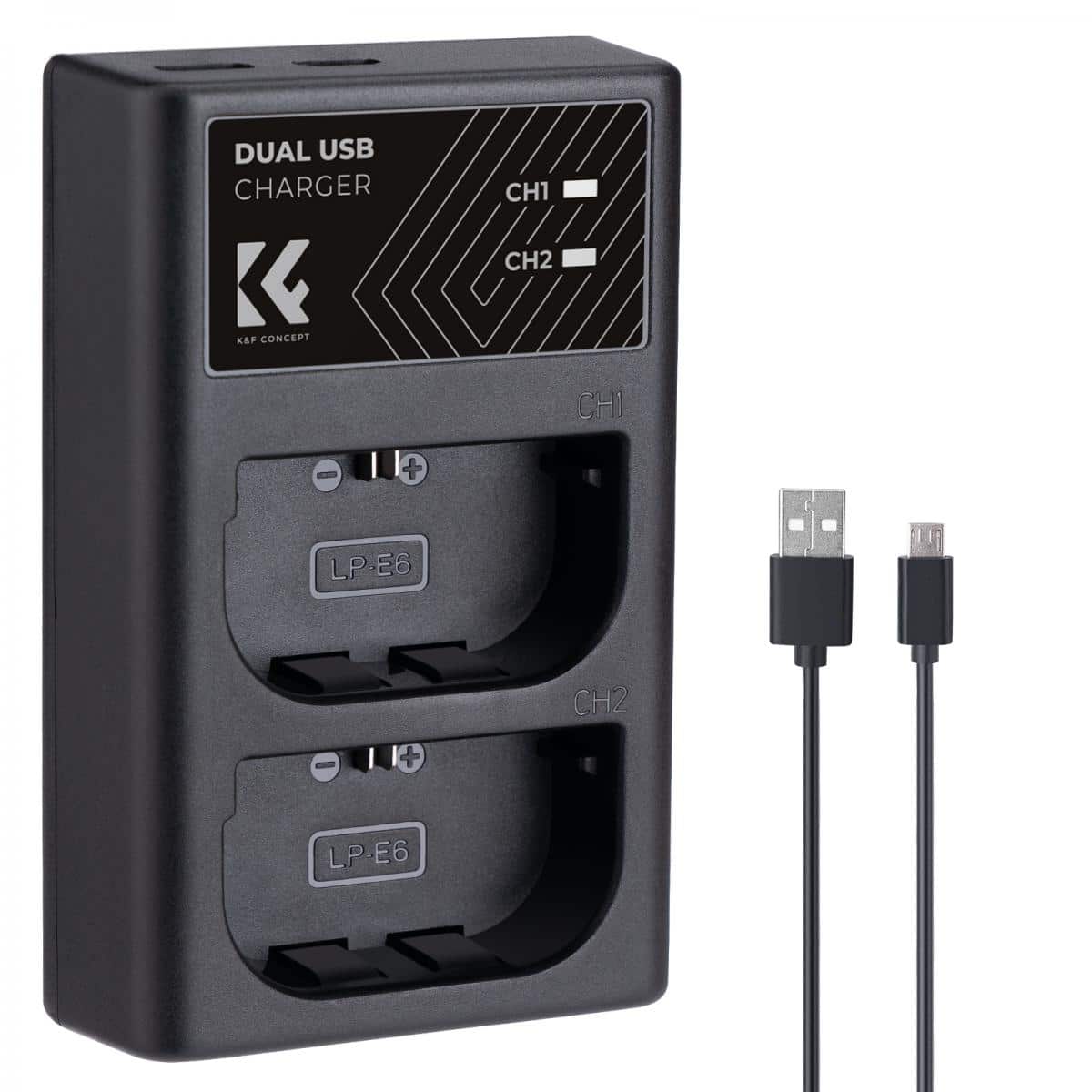 K&F LP-E6N DUAL CHARGER-KF28.0007 - Gallery Image 1