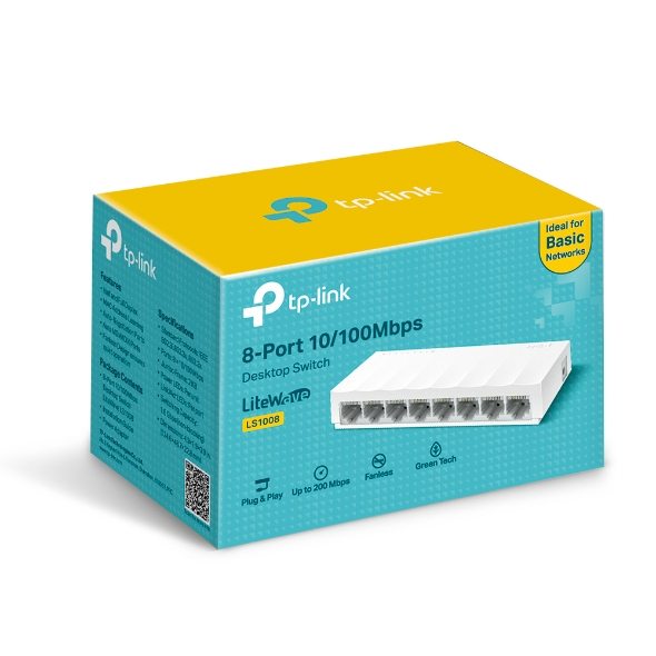 TP-Link 8-Port 10/100Mbps Desktop Network Switch - TL-LS1008 - Gallery Image 1
