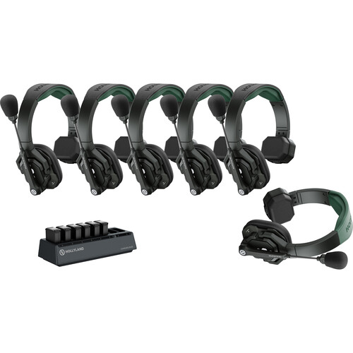 Hollyland Solidcom SE Pro 6S 6-Person Full-Duplex Single-Ear Headset Intercom System (1.9 GHz)
