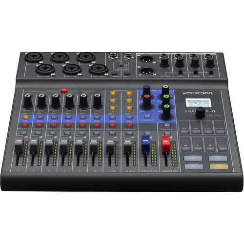 Zoom LiveTrak L-8 Portable 8-Channel Digital Mixer and Multitrack Recorder - Gallery Image 1