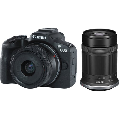 Canon EOS R50 Mirrorless Camera with 18-45mm and 55-210mm Lenses (Black) - Gallery Image 3