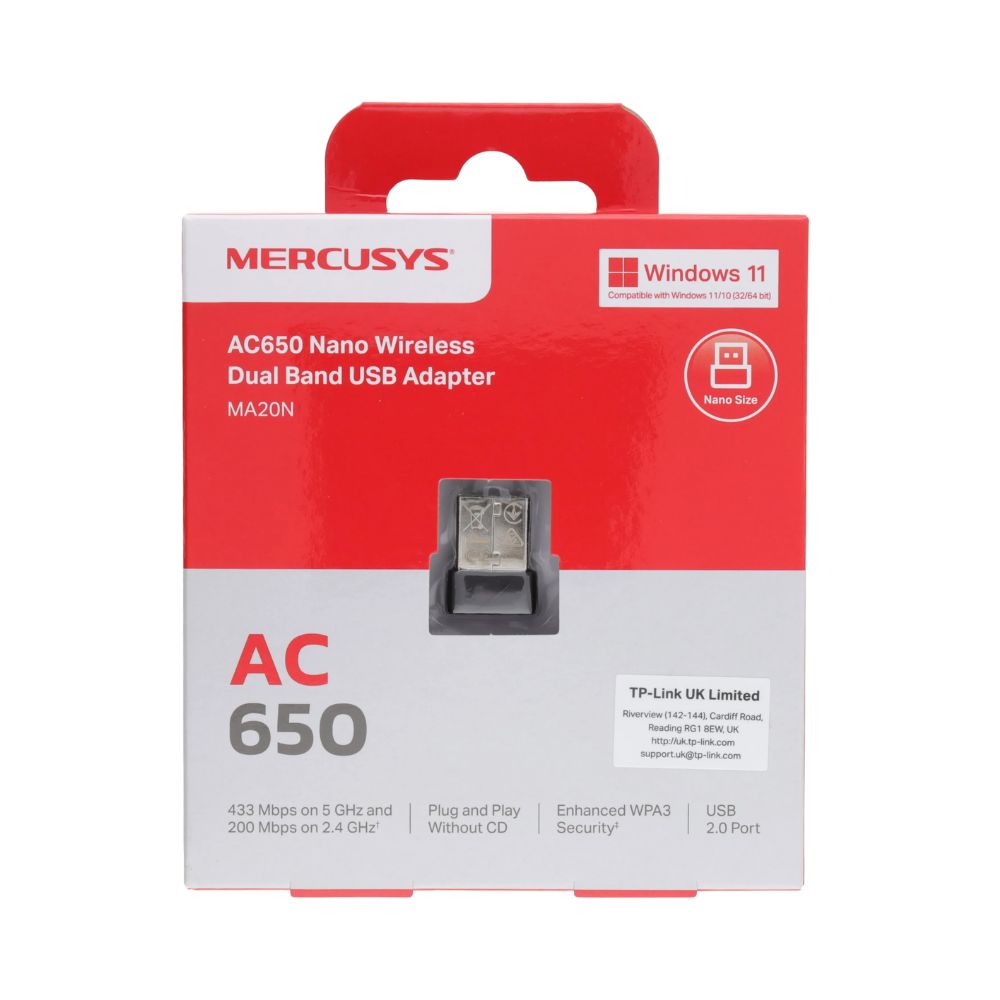 Mercusys MA20N AC650 Wireless Dual Band USB Adapter - Gallery Image 1