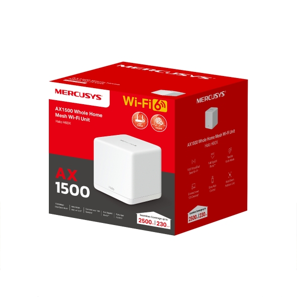 Mercusys Halo H60X AX1500 Whole Home Mesh Wi-Fi 6 System - Gallery Image 1