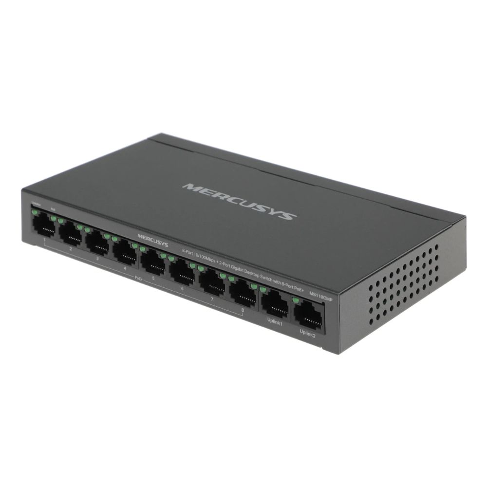 Mercusys MS110CMP 8-Port 10/100Mbps Gigabit Desktop PoE Switch - Gallery Image 2